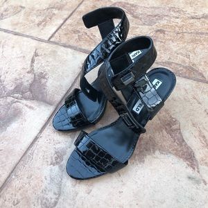 Karl Lagerfeld faux croc heels